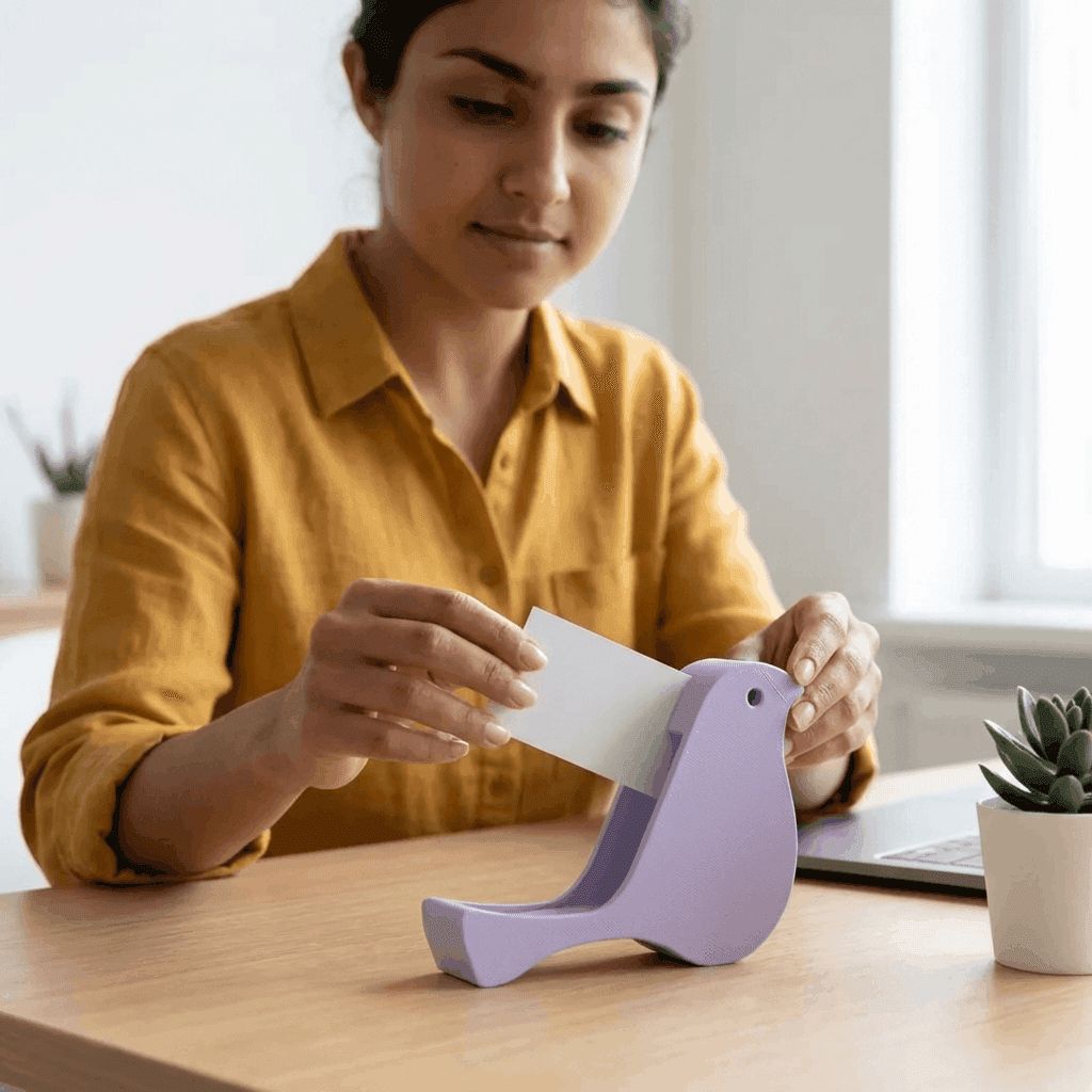 Eco Bird Card Holder – 3D Printed Desk Organizer