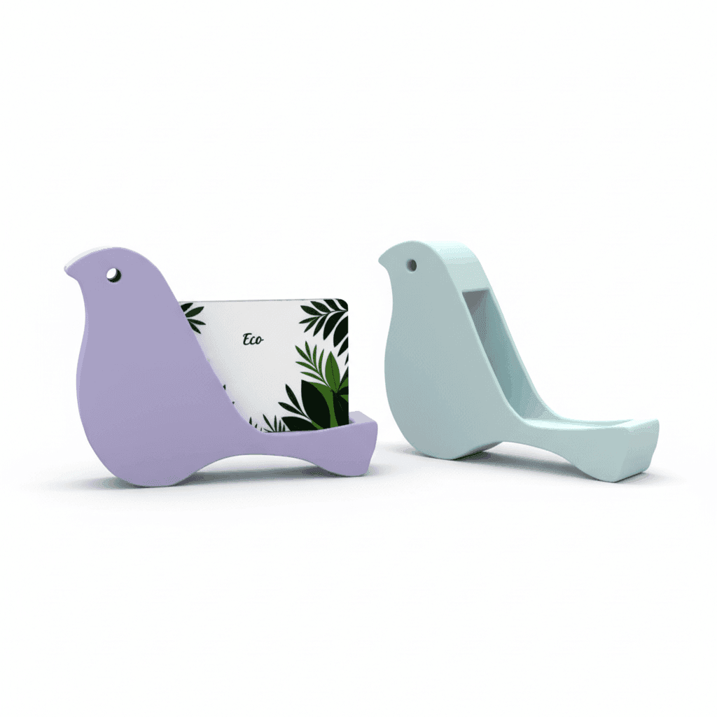 Eco Bird Card Holder – 3D Printed Desk Organizer thumbnail 3