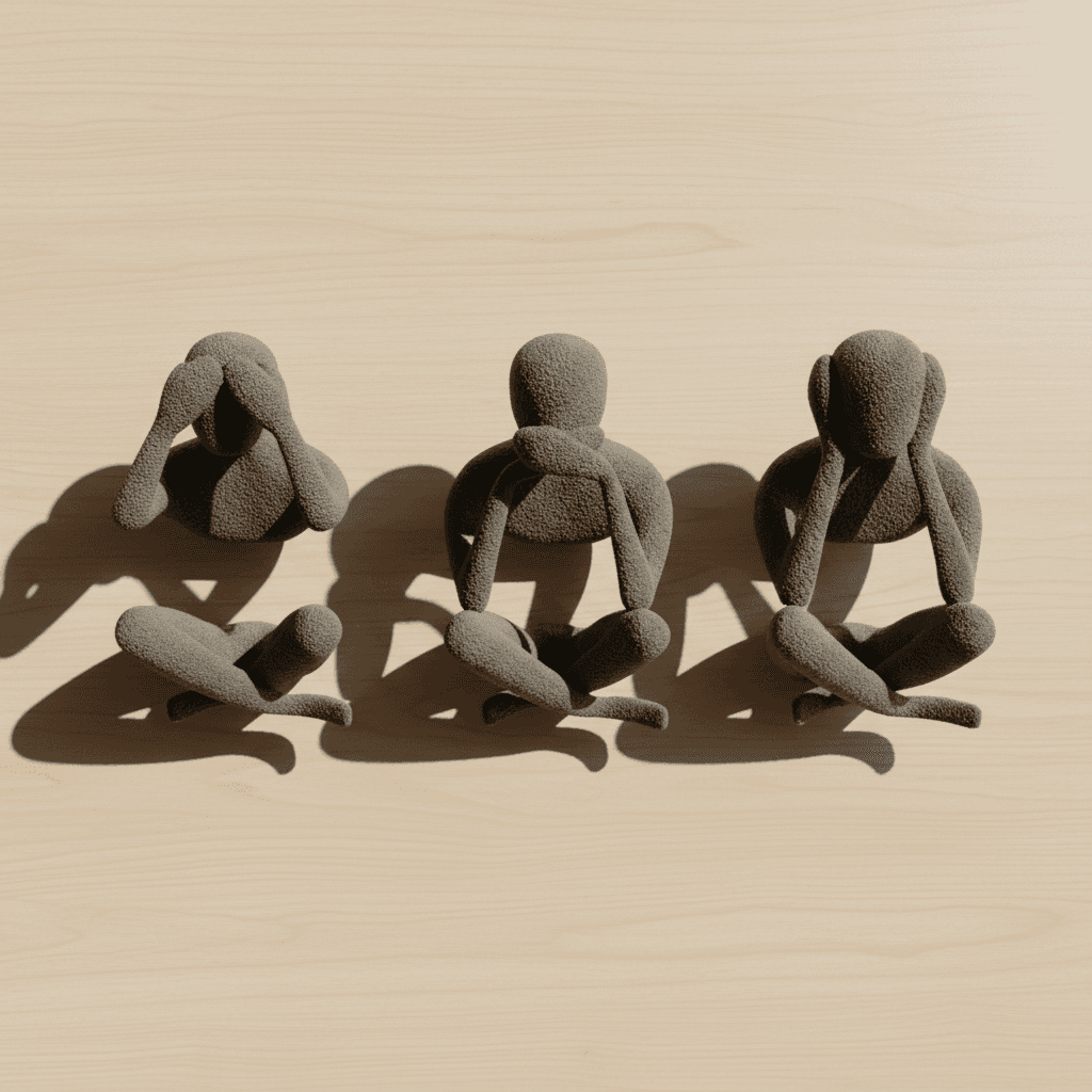 Modern Minimalist "Three Wise Men" Statues – Set of 3 thumbnail 3
