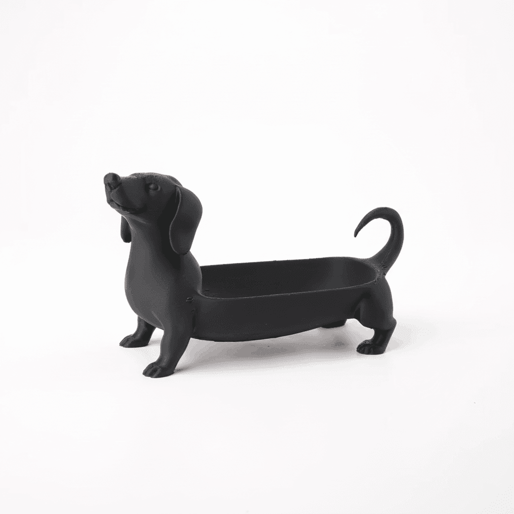 Modern Dachshund Dog Desktop Tray – 3D Printed Minimalist Organizer thumbnail 4