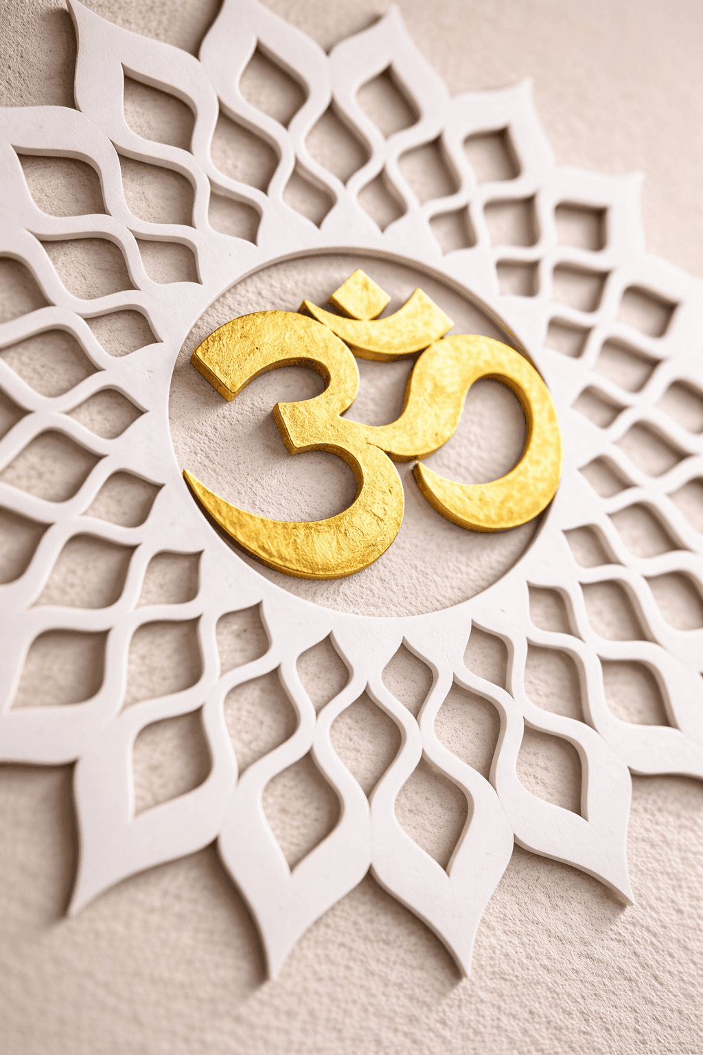 Om 3D Printed Wall Hanging – Lotus Mandala Spiritual Home Décor thumbnail 4