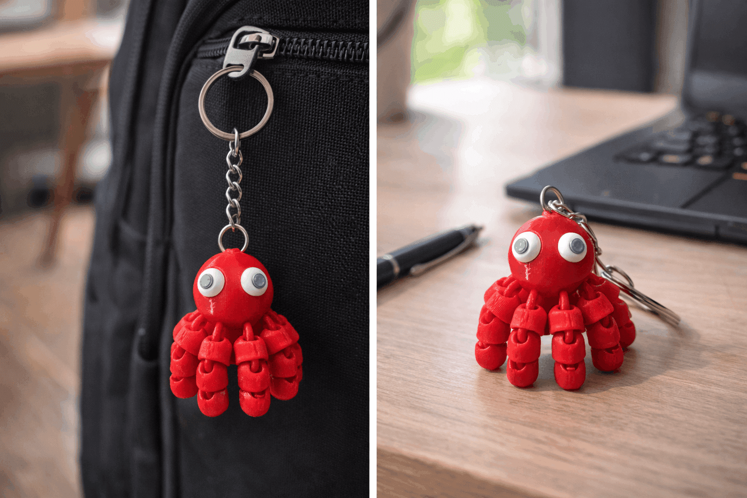 Cute 3D Printed Spider Keychain for Keys & Bags thumbnail 2