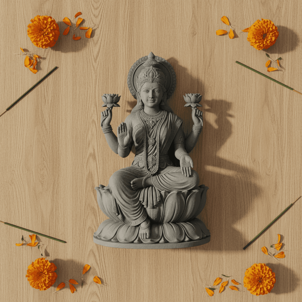 Mahalakshmi Idol – Sacred Goddess Lakshmi Murti for Pooja & Prosperity