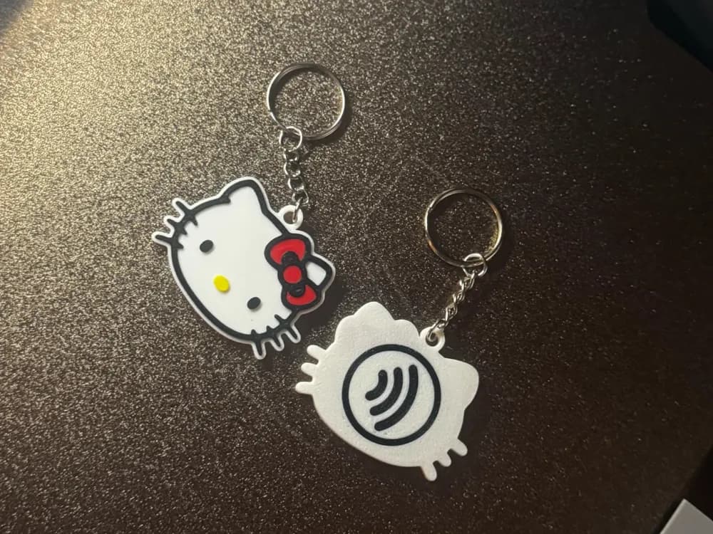 Cute Kitten NFC Keychain – Smart Tap Mini Cat Keychain