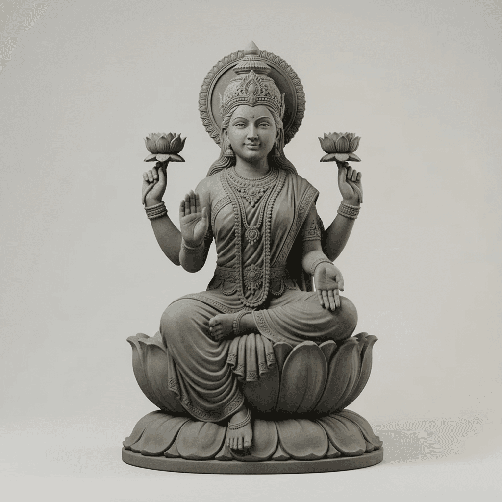 Mahalakshmi Idol – Sacred Goddess Lakshmi Murti for Pooja & Prosperity thumbnail 3