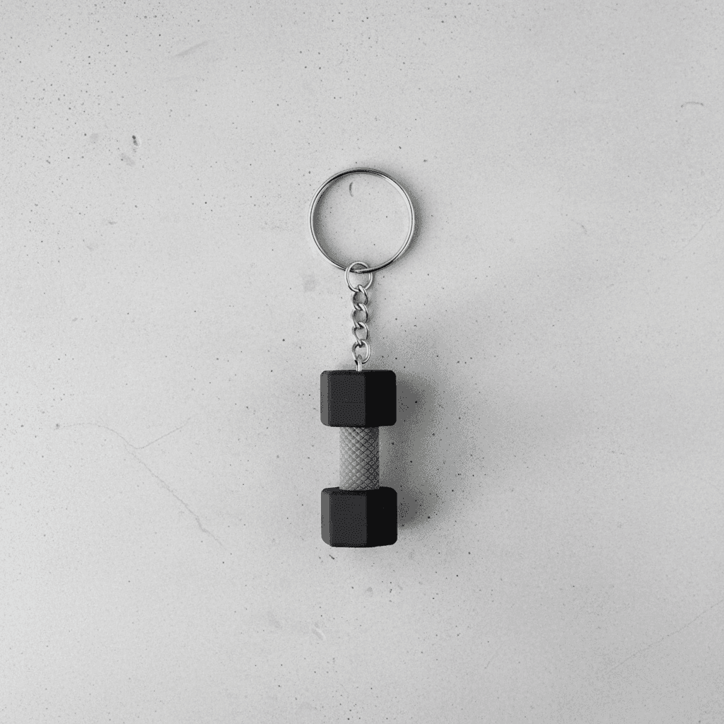 Dumbbell Keychain – 3D Printed Gym & Fitness Keyring thumbnail 4