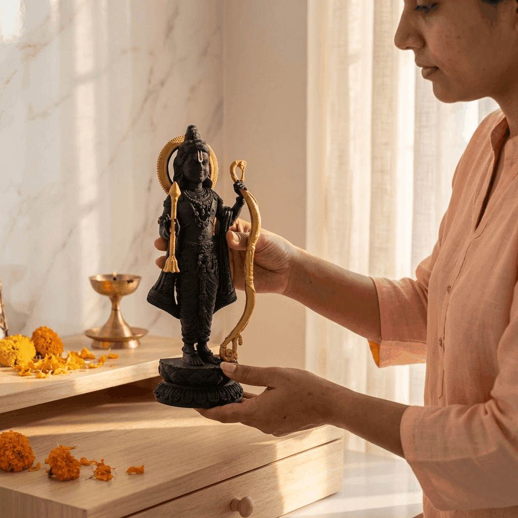 Ram Lalla Idol – Sacred Lord Ram Murti for Pooja & Home Temple