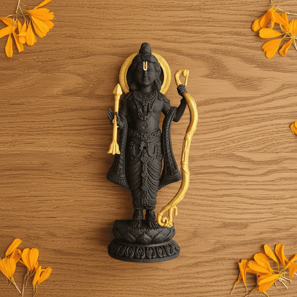 Ram Lalla Idol – Sacred Lord Ram Murti for Pooja & Home Temple thumbnail 3
