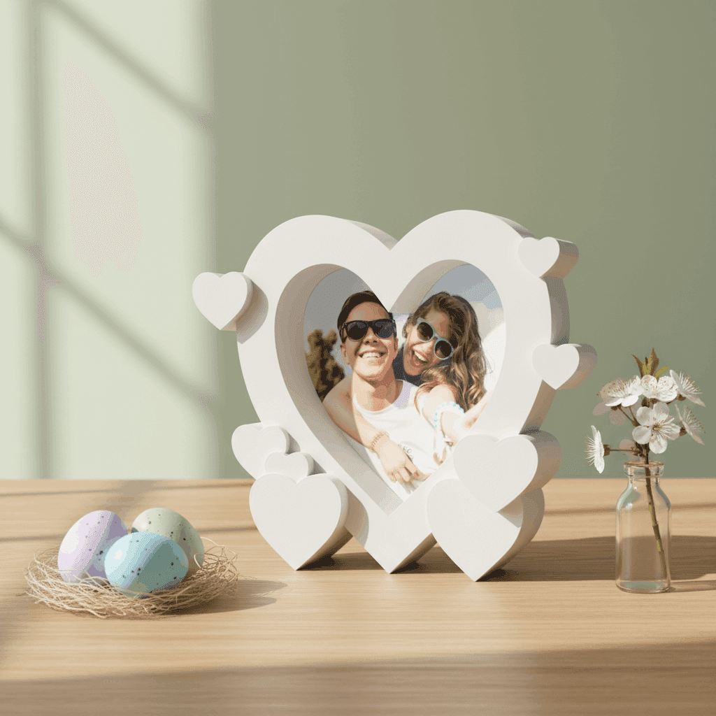 Heart Shaped Photo Frame – Elegant Love Memory Display Frame