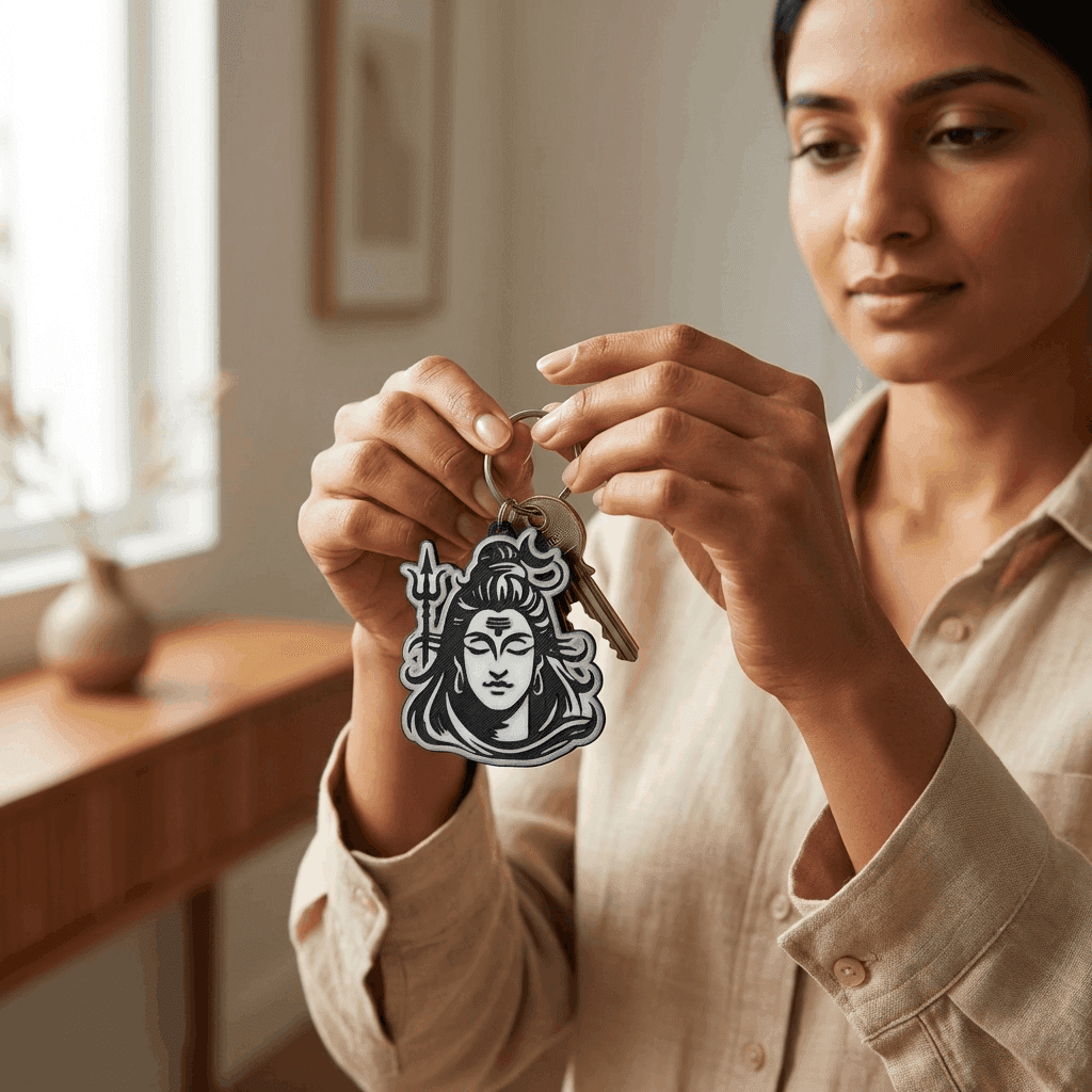 Shiva Keychain Buy Online | Premium 3D Print – 3DPrintShop thumbnail 4