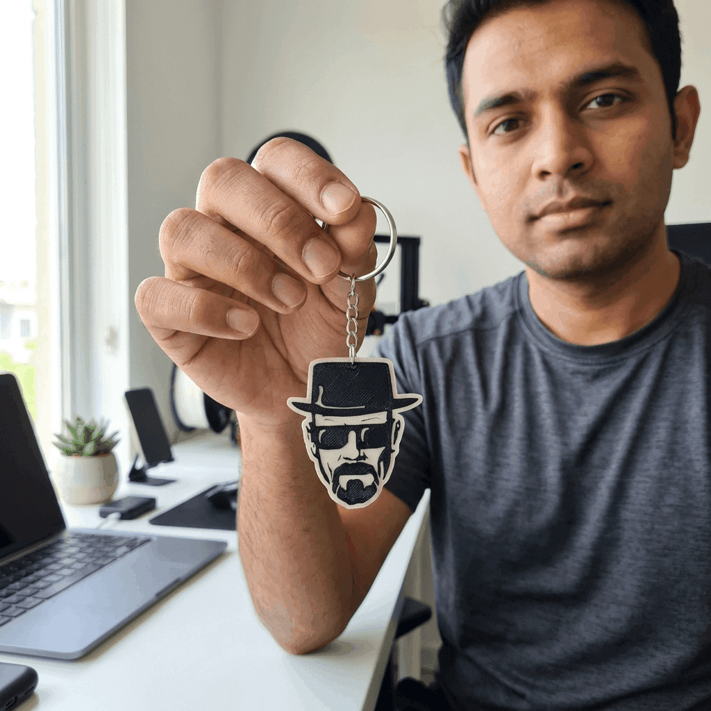 Walter White Keychain Buy Online | Fan Gift – 3DPrintShop thumbnail 4