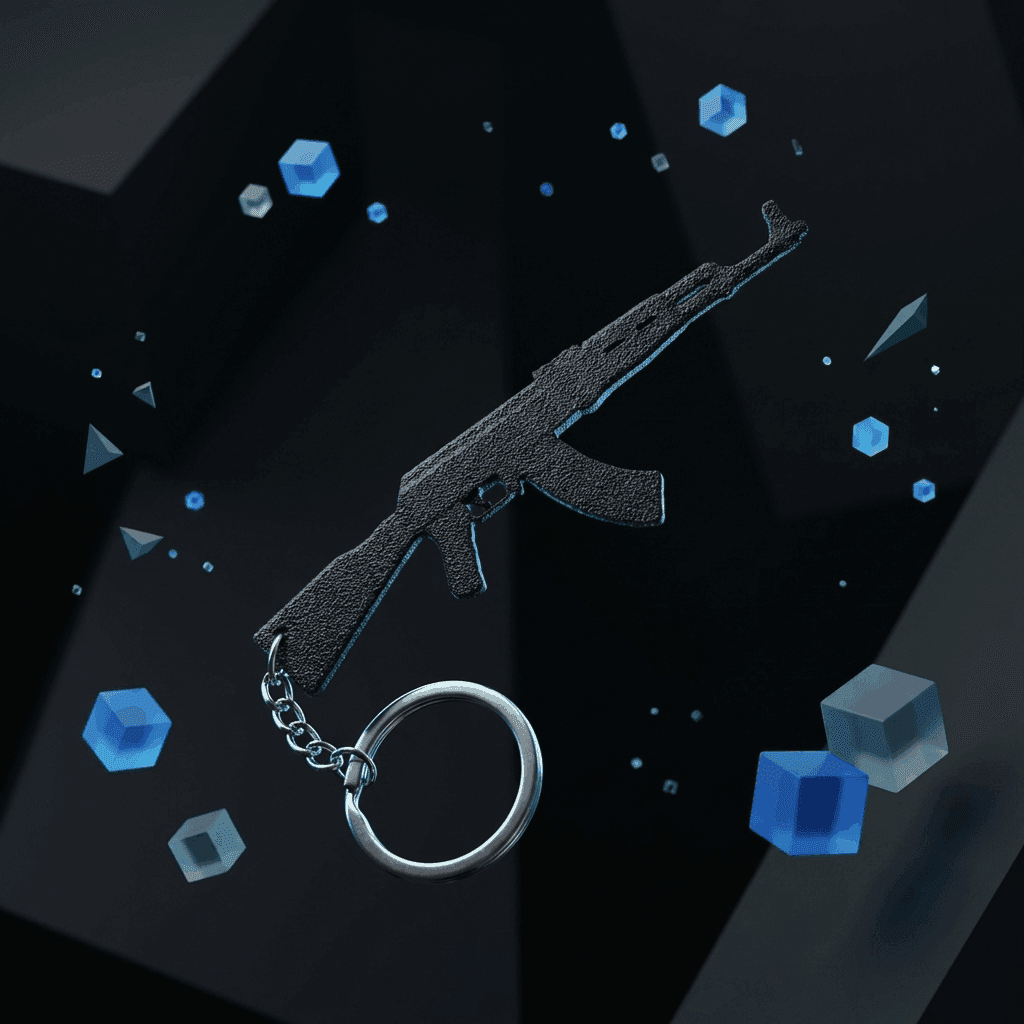 AK 47 Keychain Buy Online | Lightweight – 3DPrintShop thumbnail 2