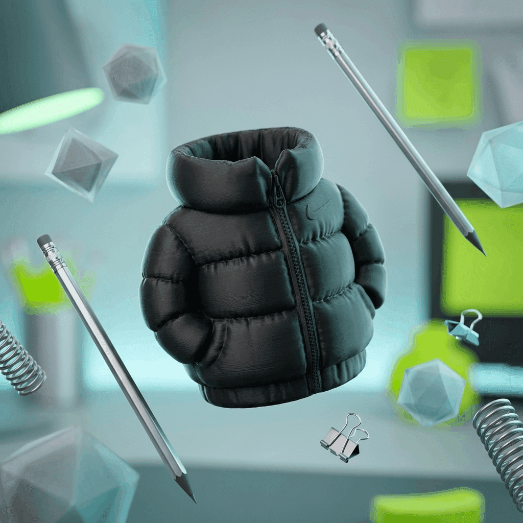 Puffer Jacket Pen Holder (Workspace Organizer) thumbnail 2