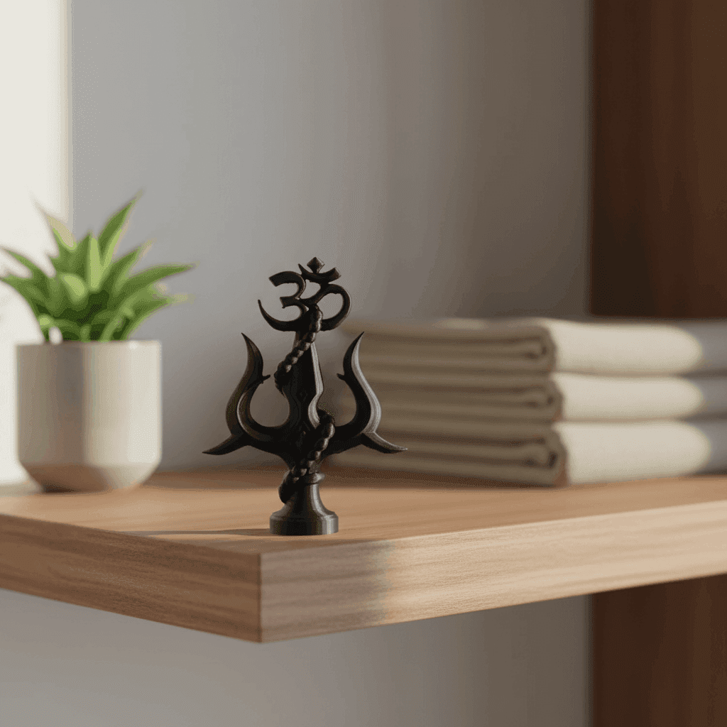 Shiva Trishul Showpiece | Premium Decor Stand – 3DPrintShop thumbnail 2