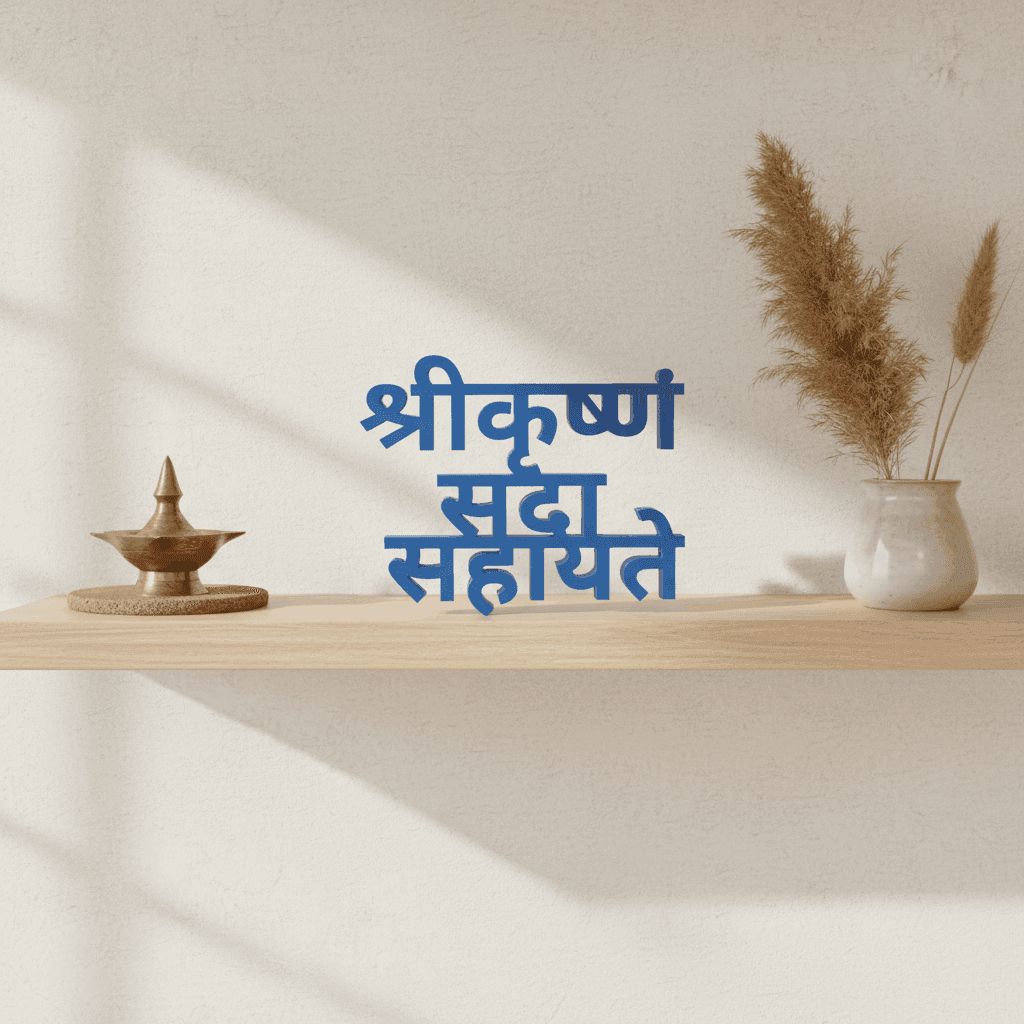 Krishna Quote Showpiece | Hindi Motivational – 3DPrintShop thumbnail 2