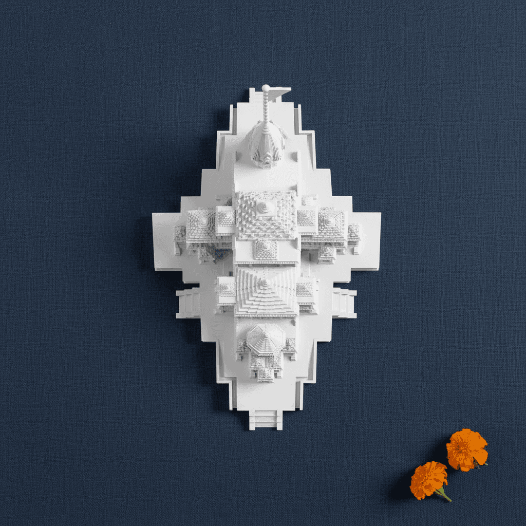 3D Printed Ram Mandir | Premium PLA – 3DPrintShop thumbnail 3