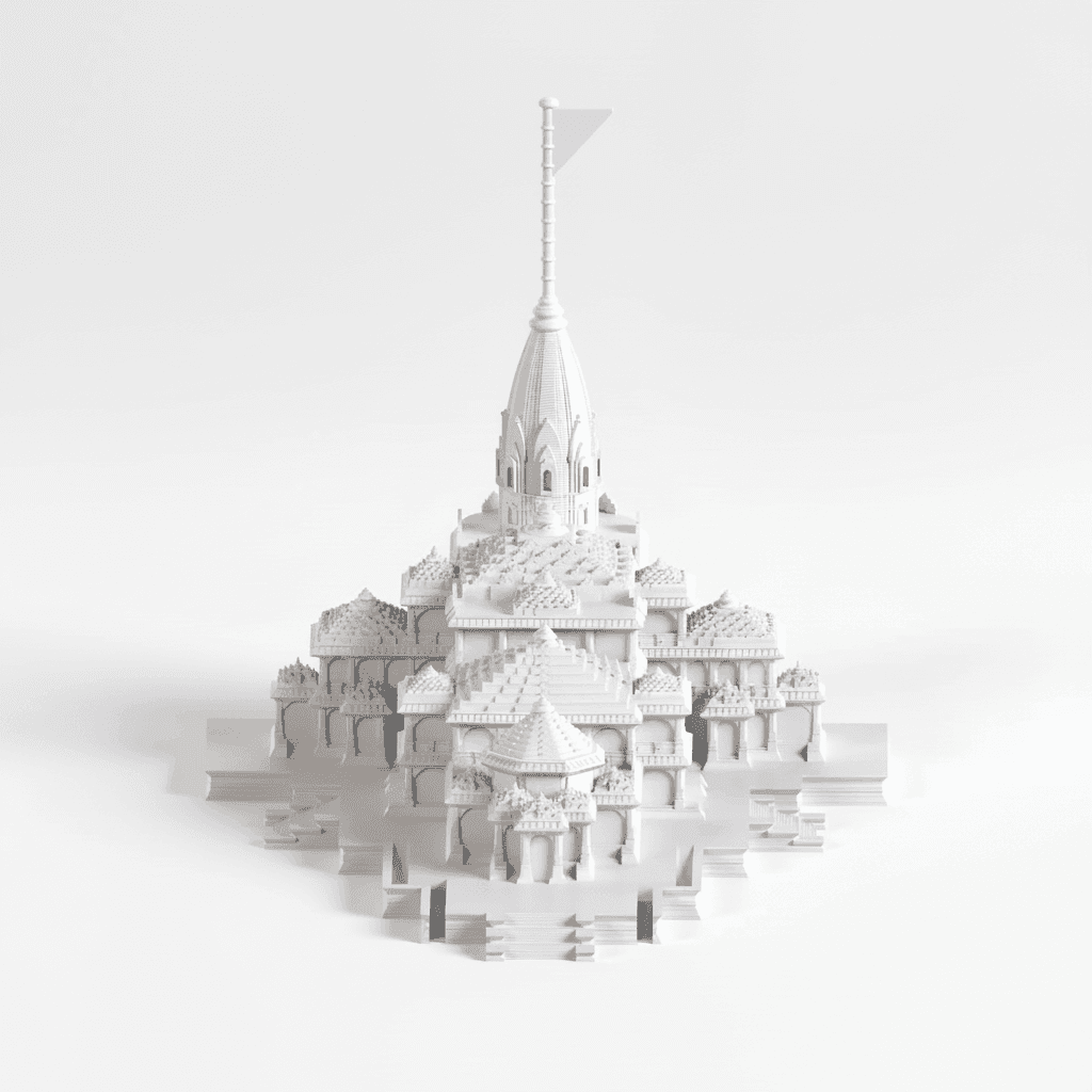 3D Printed Ram Mandir | Premium PLA – 3DPrintShop thumbnail 4
