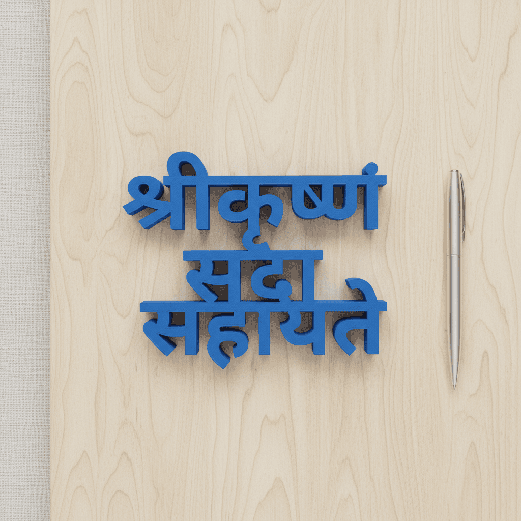 Krishna Quote Showpiece | Hindi Motivational – 3DPrintShop thumbnail 4