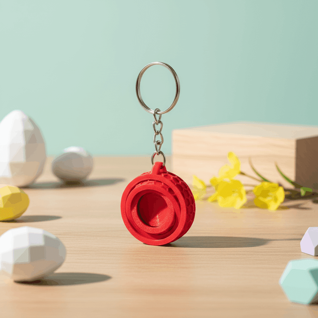 Fidget Spinner Keychain | Fun Pocket Stress Relief – 3DPrintShop thumbnail 4