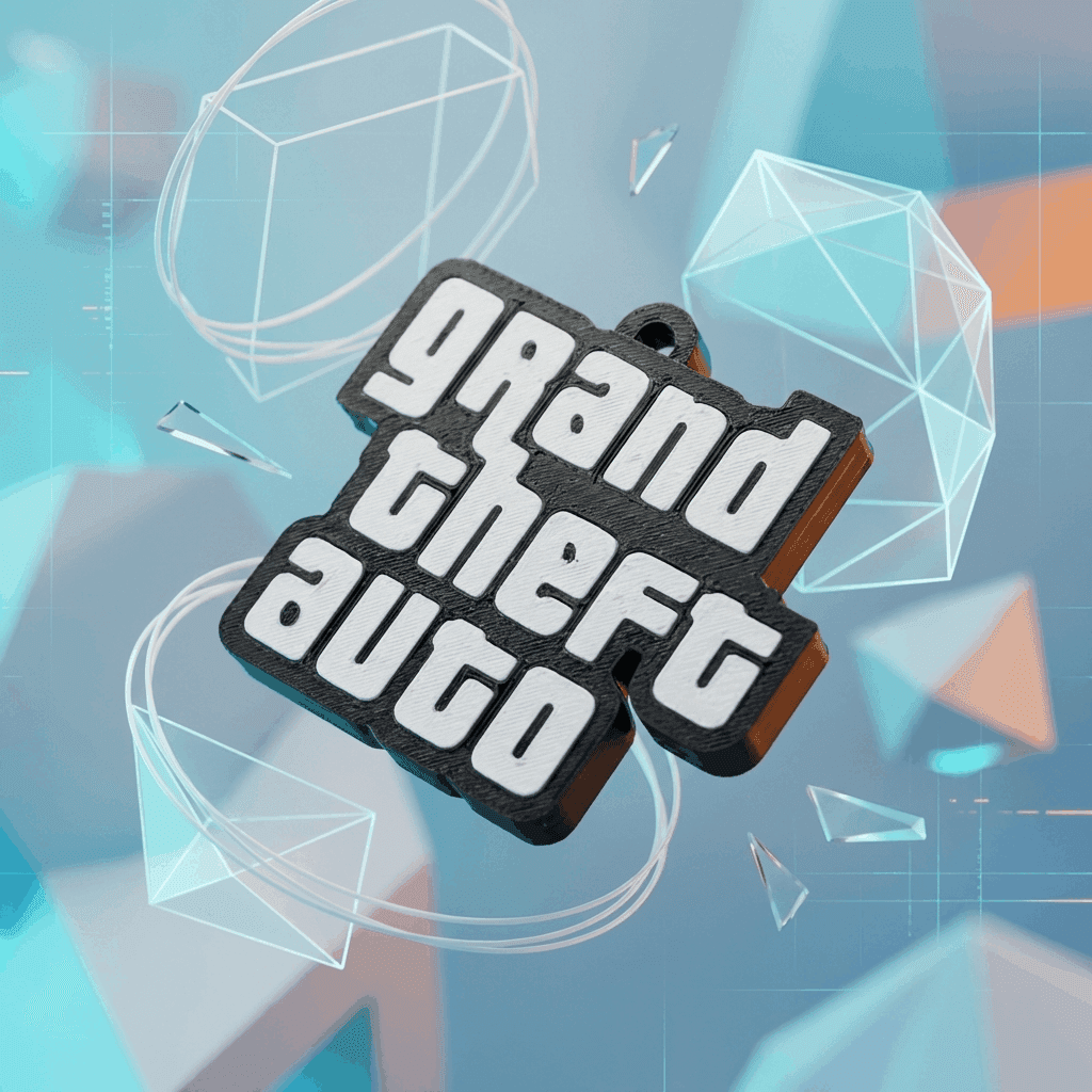 GTA Keychain Buy Online | Premium 3D Print – 3DPrintShop thumbnail 3