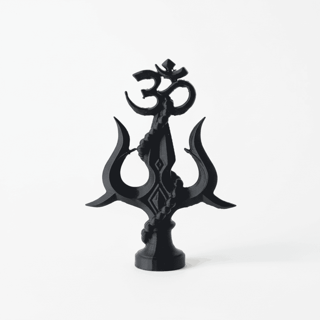 Shiva Trishul Showpiece | Premium Decor Stand – 3DPrintShop thumbnail 5