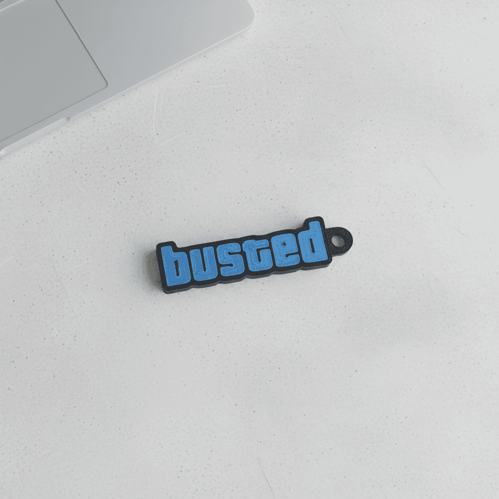 GTA 5 Busted Keychain | 3D Printed Gift – 3DPrintShop