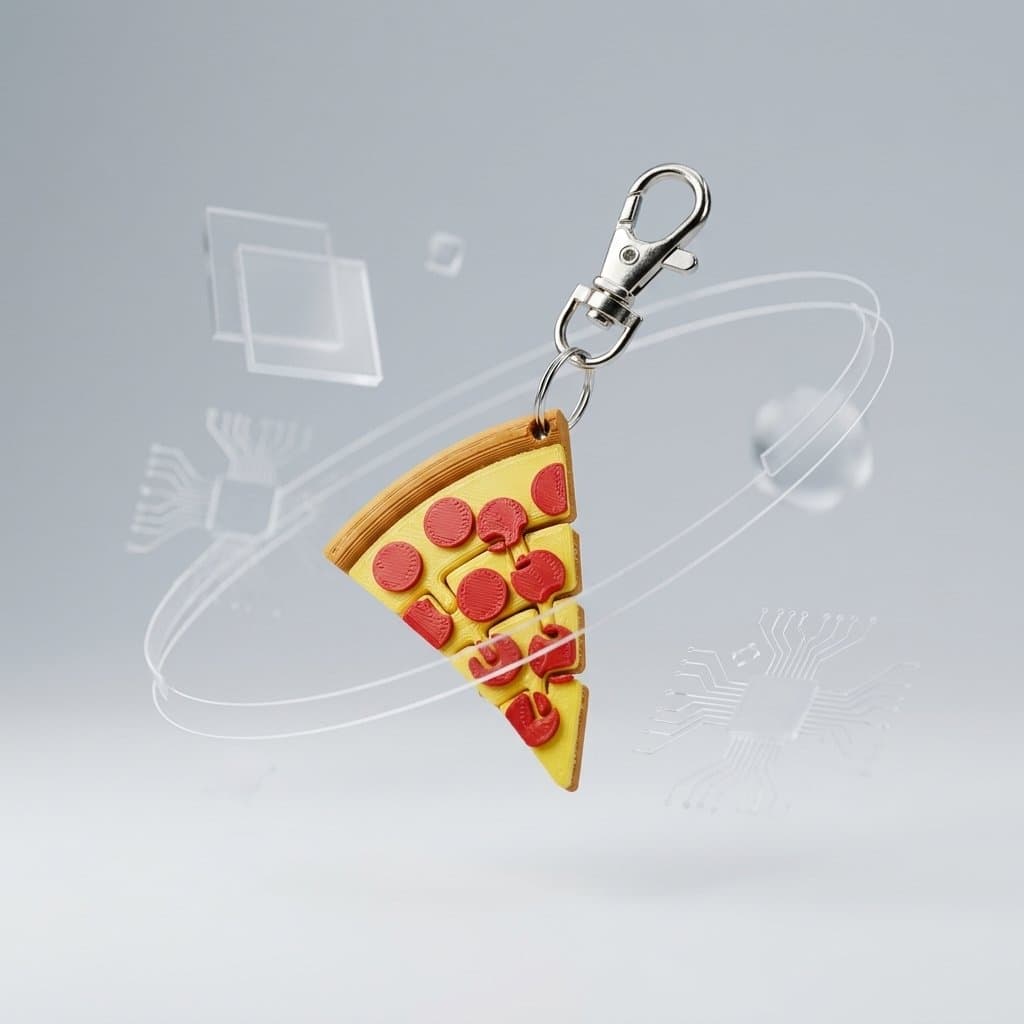 Pizza Slice Keychain | Cute Gift – 3DPrintShop