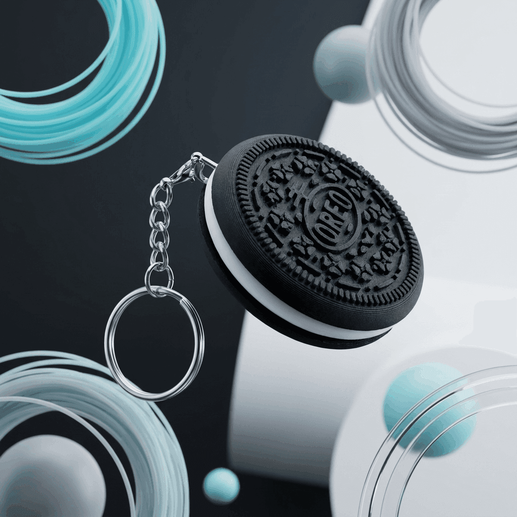 Oreo Keychain | Cute 3D Printed Gift – 3DPrintShop
