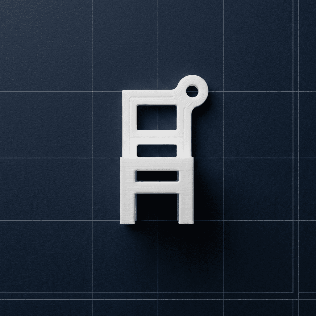 Chair Keychain | Cute 3D Printed Gift – 3DPrintShop thumbnail 2