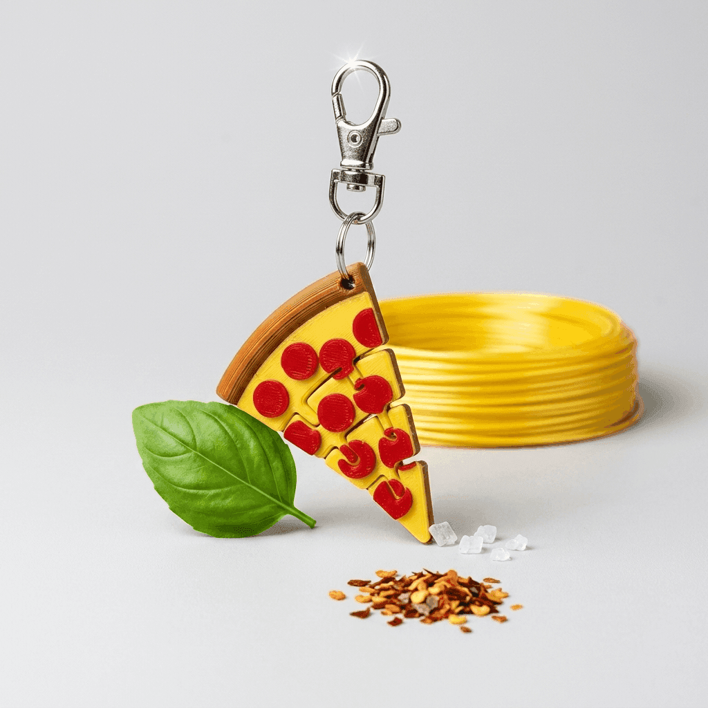 Pizza Slice Keychain | Cute Gift – 3DPrintShop thumbnail 2
