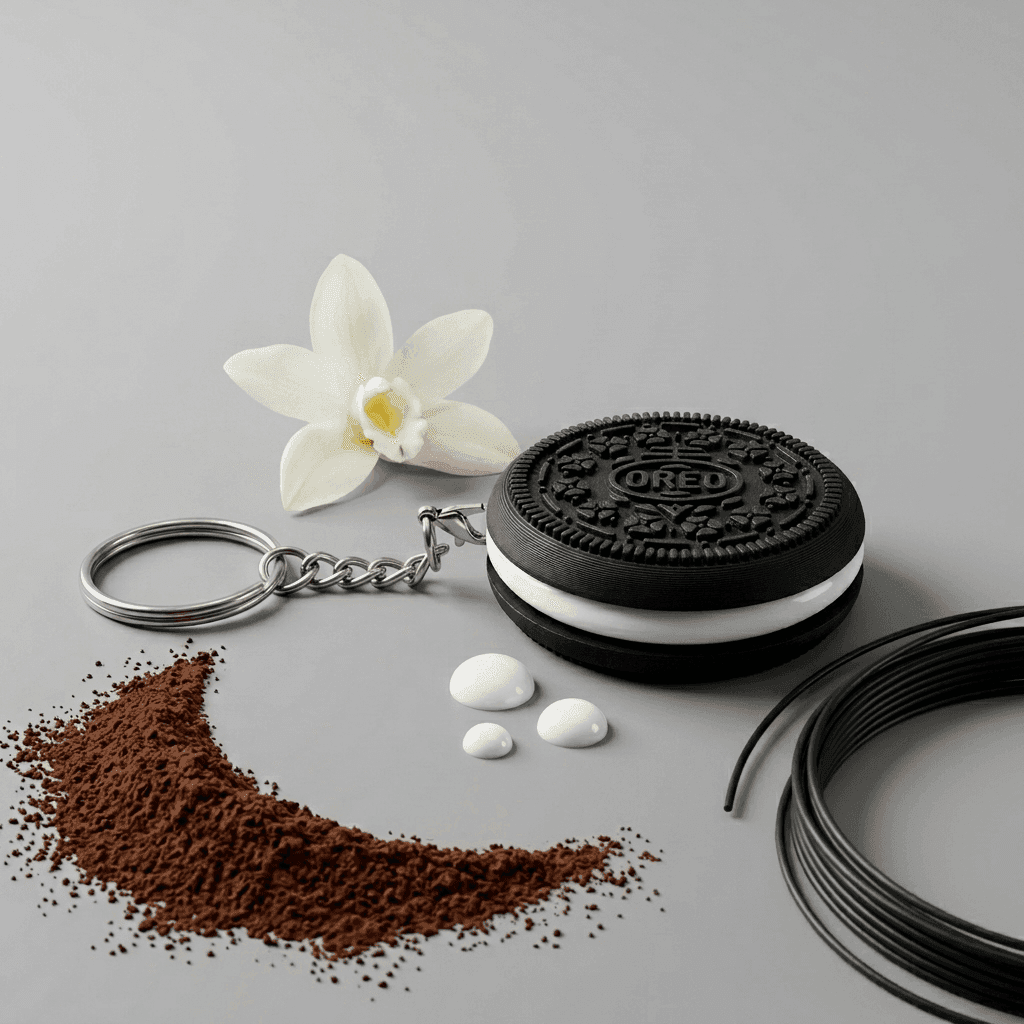 Oreo Keychain | Cute 3D Printed Gift – 3DPrintShop thumbnail 2