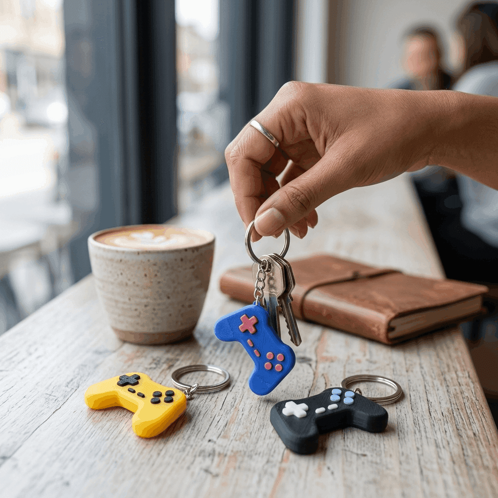 Gamepad Keychain | Retro Gamer Gift – 3DPrintShop thumbnail 3