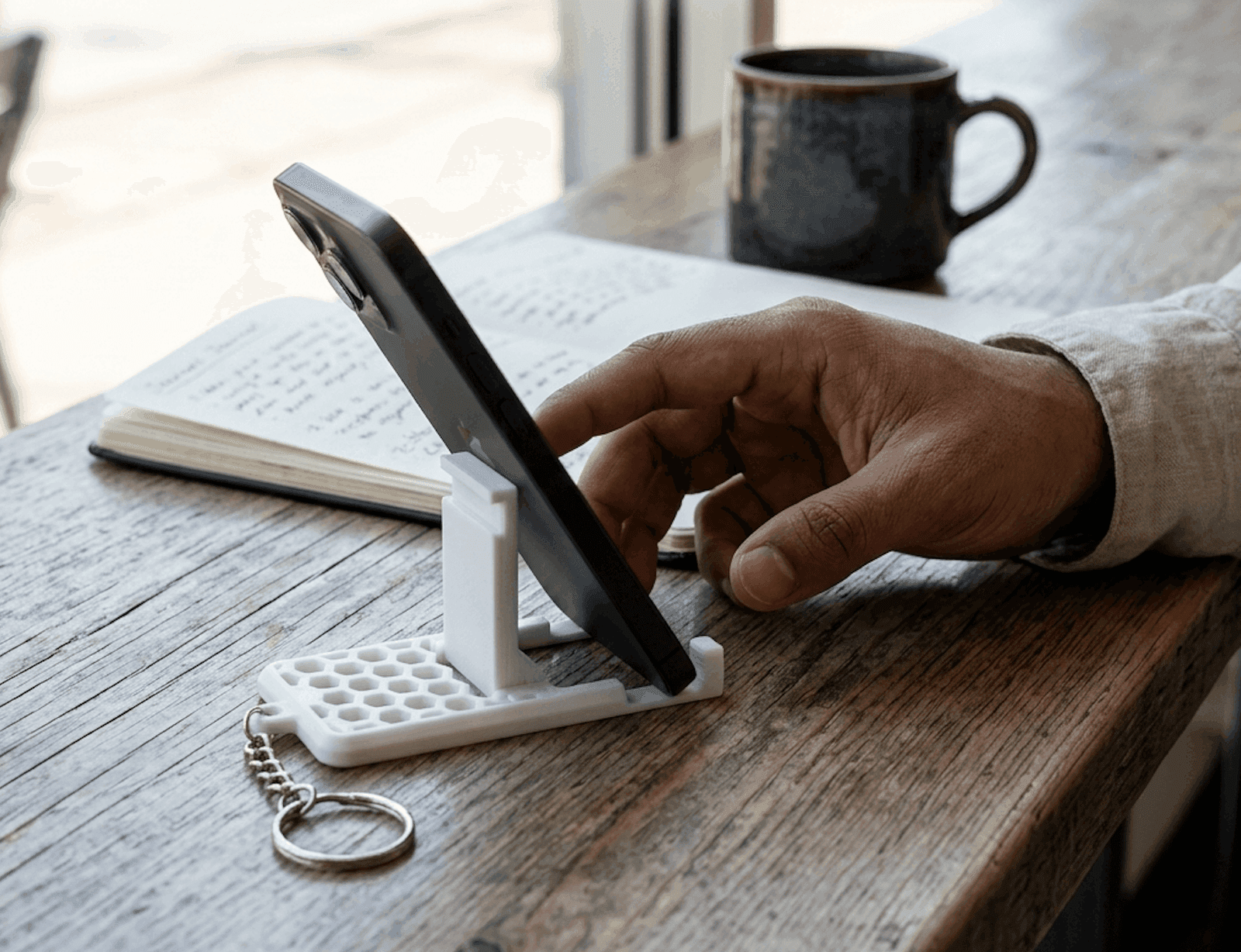 Phone Stand Keychain | Compact Utility – 3DPrintShop thumbnail 2