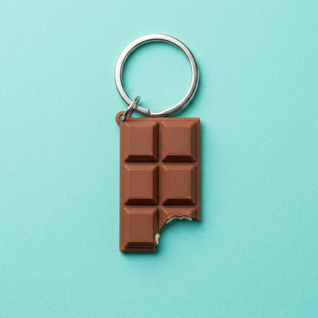 Chocolate Bar Keychain | Cute Gift – 3DPrintShop thumbnail 3