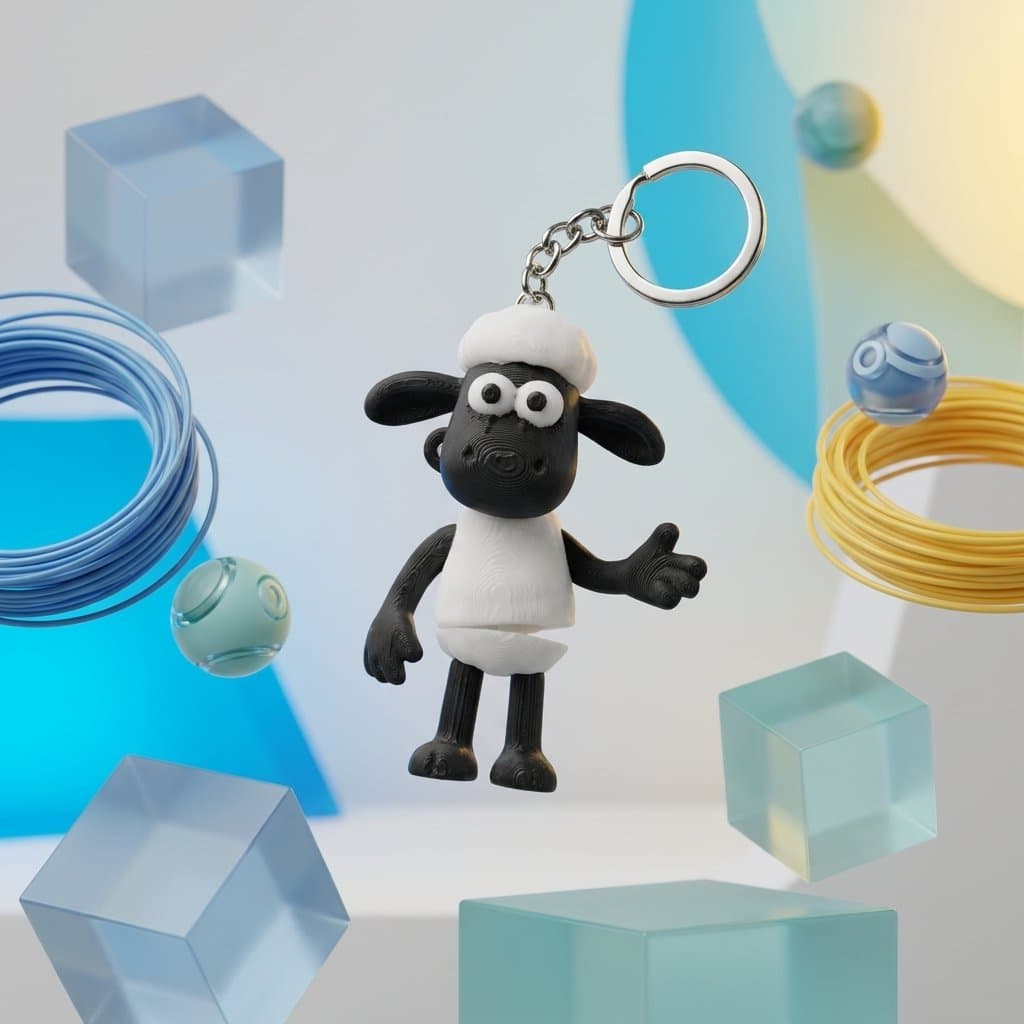 Shaun The Sheep Keychain | Cute 3D Print – 3DPrintShop