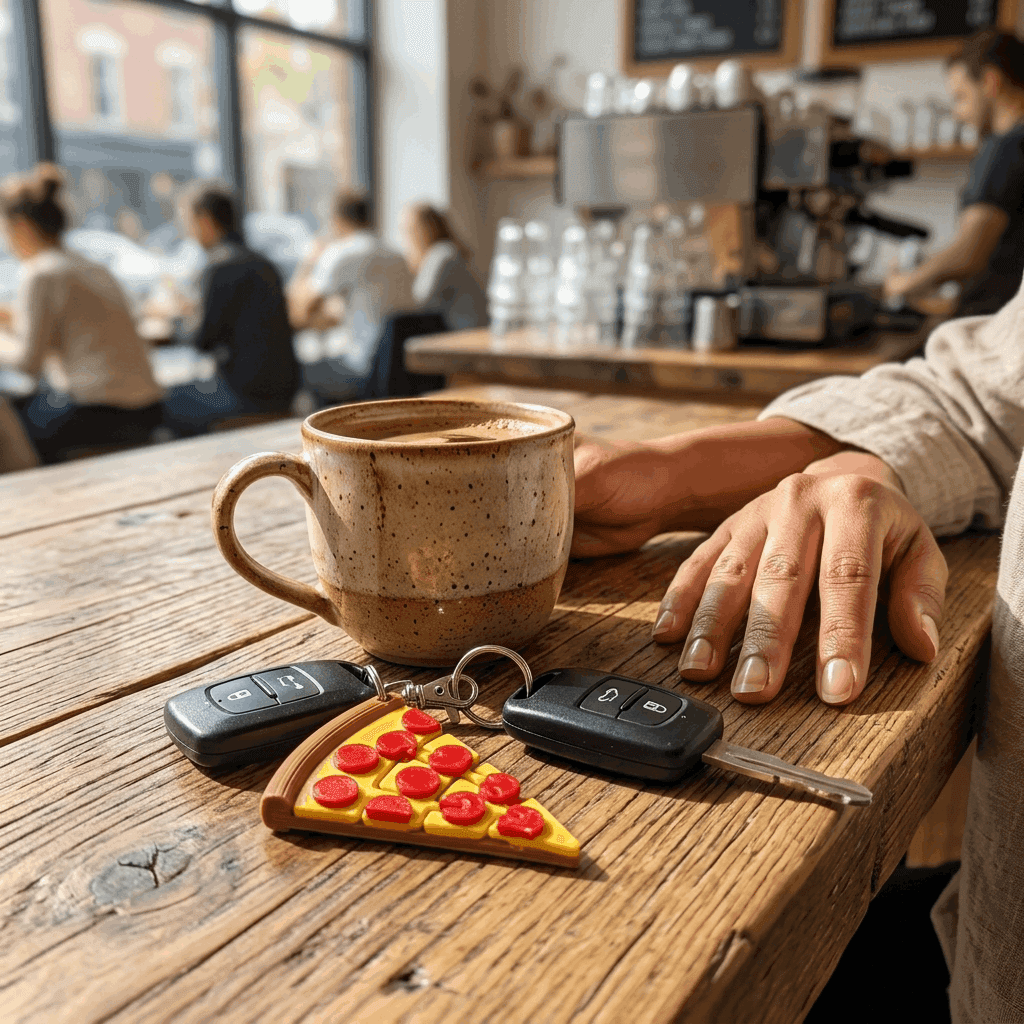 Pizza Slice Keychain | Cute Gift – 3DPrintShop thumbnail 3