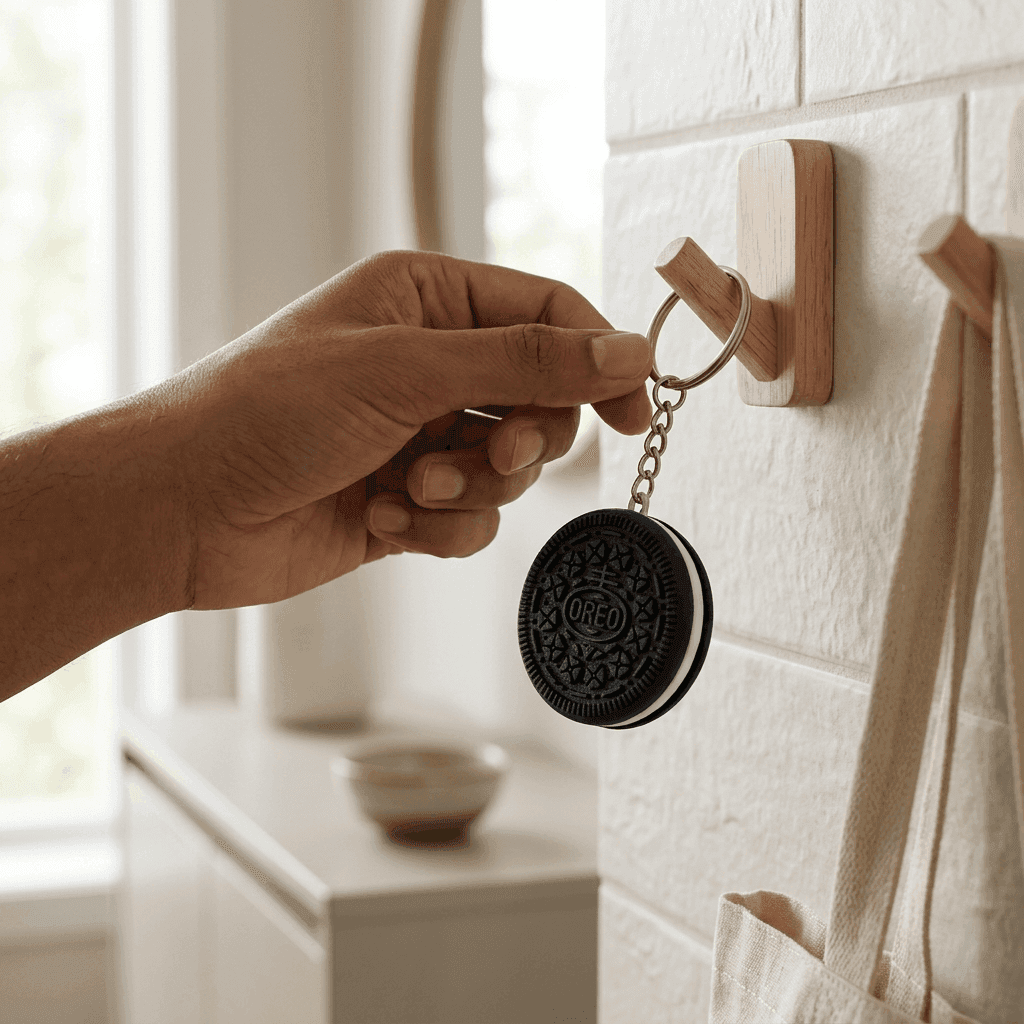 Oreo Keychain | Cute 3D Printed Gift – 3DPrintShop thumbnail 4